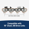 image:imageHusqvarna 18 Inch Rancher Chainsaw Bar 38 Pitch 050 Gauge 68 Drive Links Chainsaw Accessories