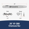image:imageHusqvarna 20 Inch Rancher Chainsaw Bar 38 Pitch 058 Gauge 72 Drive Links Chainsaw Accessories for 455 and 460 Rancher