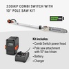 image:imageHusqvarna 330iKP Combi Switch  Pole Saw Attachment 10Inch Electric Pole Saw with 4 Ah Battery and Charger Included 970701205Chainsaw