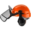 image:imageHusqvarna 592752701 Chainsaw Helmet with Metal Mesh Face Shield Adjustable Ear Muffs for Hearing Protection and Sun Peak HDPE Forestry Helmet Shell Orange