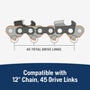 image:imageHusqvarna HL280 12 Inch Chainsaw Bar 38 MiniPitch 050 Gauge 45 Drive Links12