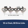 image:imageHusqvarna S83G 18 Chainsaw chain 38 Pitch 050 Guage 68 Drivelinks18 inches