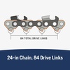 image:imageHusqvarna XCut S83G 24 Inch Semi Chisel Chainsaw Chain 38 Pitch 050 Gauge