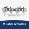 image:imageHusqvarna XCut S93G 14 Inch Chainsaw Chain 38 Pitch 050 Gauge 50 Drive Link Chainsaw Blade Replacement PreStretched and Low Kickback Gray