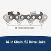 image:imageHusqvarna XCut S93G 14 Inch Chainsaw Chain 38 mini Pitch 050 Gauge 52 Drive Link Chainsaw Blade Replacement PreStretched and Low Kickback GrayGrey