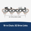 image:imageHusqvarna XCut S93G 18 Inch Chainsaw Chain 38 Pitch 050 Gauge 62 Drive Links 350i Chainsaw Chain Replacement18 inches