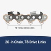 image:imageHusqvarna XCut SP33G 20 Inch Chainsaw Chain 325 Pitch 050 Gauge 78 Drive Links PreStretched Chainsaw Blade Replacement with Superior Lubrication and Low Kickback Gray