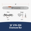 image:imageHusqvarna XTough 18 inch Chainsaw Bar 325 Pitch 050 Gauge and 72 Drive Links