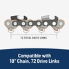 image:imageHusqvarna XTough 18 inch Chainsaw Bar 325 Pitch 050 Gauge and 72 Drive Links