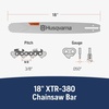 image:imageHusqvarna XTough 18 inch Chainsaw Bar 38 pitch 050 gauge and 68 drive links