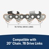 image:imageHusqvarna XTough 20 inch Chainsaw Bar 325 pitch 050 gauge and 78 drive links