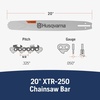 image:imageHusqvarna XTough 20 inch Chainsaw Bar 325 pitch 050 gauge and 78 drive links