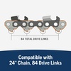 image:imageHusqvarna XTough 24 Inch Chainsaw Bar 38 pitch 058 gauge and 84 drive links