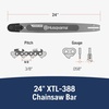 image:imageHusqvarna XTough Light 24 Inch Chainsaw Bar 38 Pitch 058 Gauge 84 Drive Links 536592884