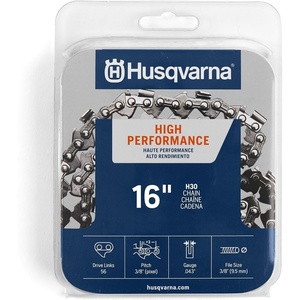 image:imageHusqvarna H30 16 Inch Chainsaw Chain 38 Pitch 043 Gauge 56 Drive Links Genuine Husqvarna Chainsaw Blade Replacement with Low Kickback and Low Vibration Gray16 inches