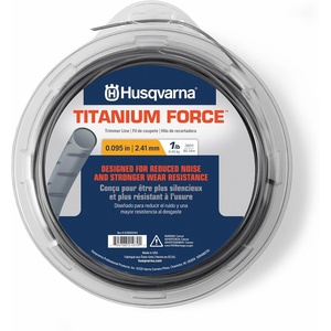 image:imageHusqvarna Titanium Force 0095Inch 280Foot Spooled String Trimmer Line Professional Grade Copolymer Weed Eater Line with Cutter280 x 0095