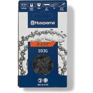 image:imageHusqvarna XCut S93G 14 Inch Chainsaw Chain 38 Pitch 050 Gauge 50 Drive Link Chainsaw Blade Replacement PreStretched and Low Kickback Gray