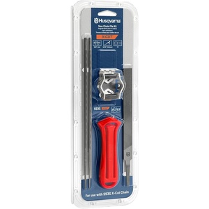 image:imageHusqvarna XCut S93G Chainsaw File Kit for 38 mini Pitch Chainsaw Chains Sharpening Kit Includes Handle Combination Guide Flat and Round Files