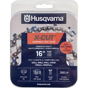 image:imageHusqvarna XCut SP33G 16 Inch Chainsaw Chain 325 Pitch 050 Gauge 66 Drive Links PreStretched Chainsaw Blade Replacement with Superior Lubrication and Low KickbackGreySP33G 16
