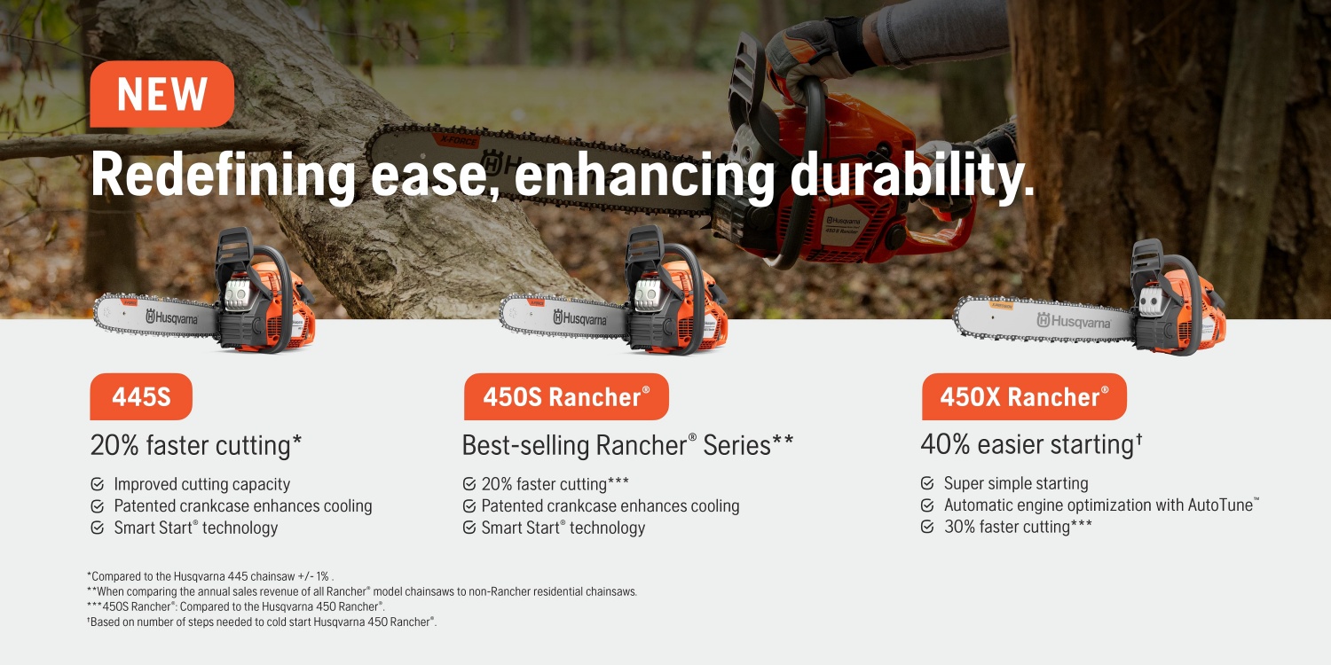 Husqvarna Electric Chainsaw, String Trimmer, Zero-Turns, Gas Leaf Blower, Trimmers,Premium Outdoor Power Garden Tools